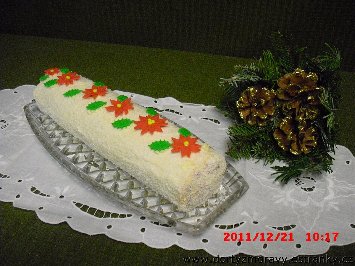 piškotová roláda-vánoční